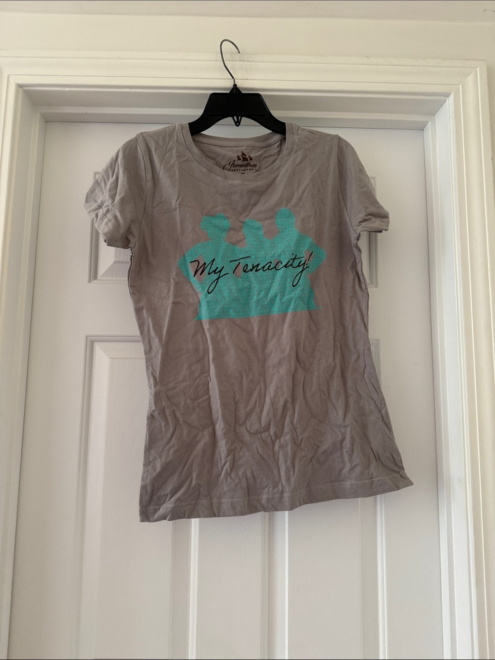 Gray 'My Tenacity' Graphic Tee with Teal Print